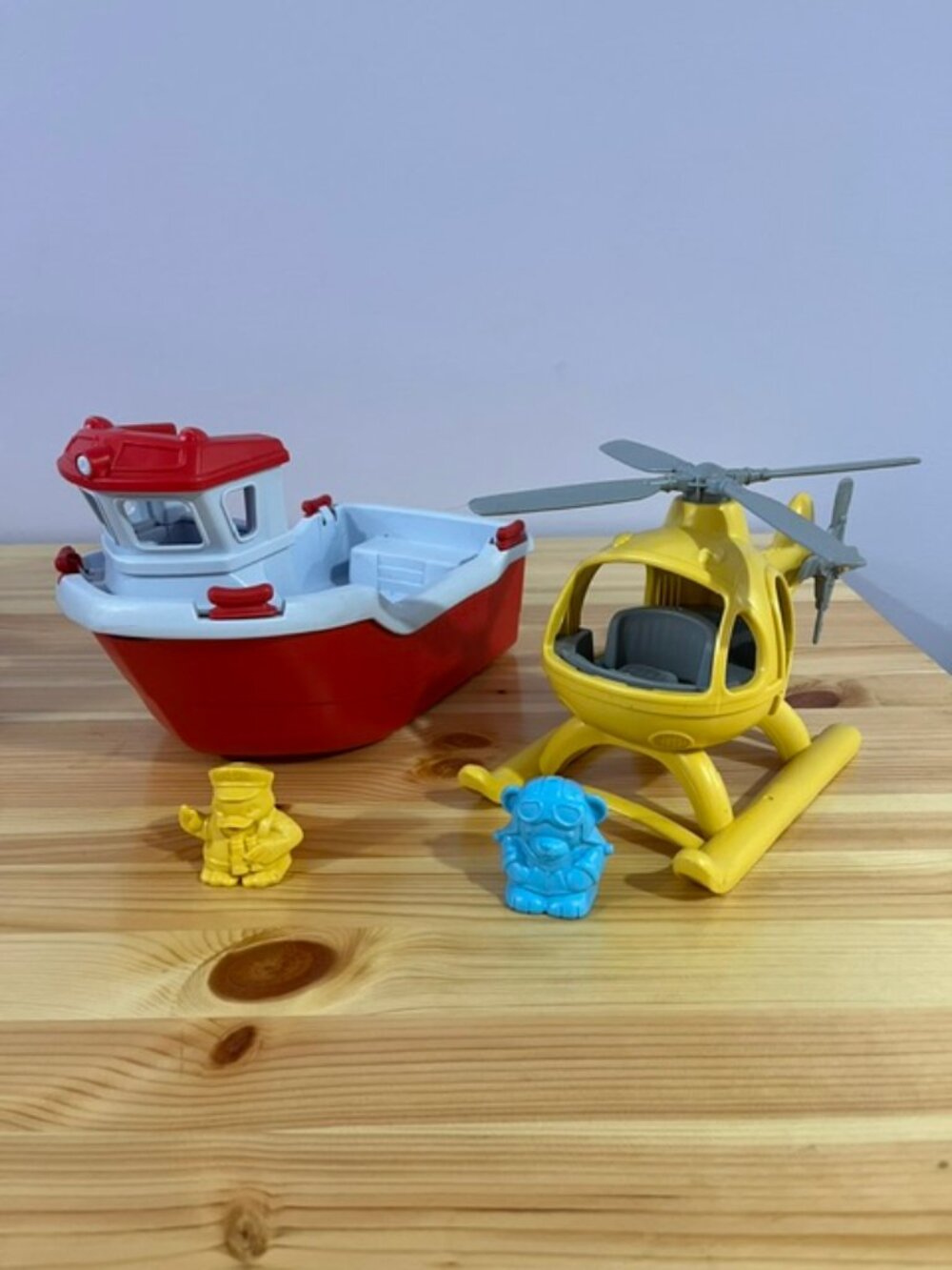 Green Toys Rescue Boat & Helicopter
